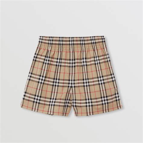 womens burberry plaid shorts